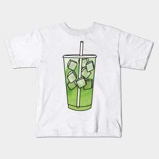 Matcha Iced Latte Kids T-Shirt